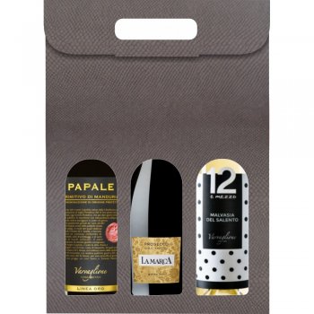 Cutie cadou vin 3 sticle - Skin Coffe - set 30 bucăţi