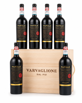 Papale Linea Oro Primitivo di Manduria 2021 - 6 sticle x 750 mL - cutie de lemn