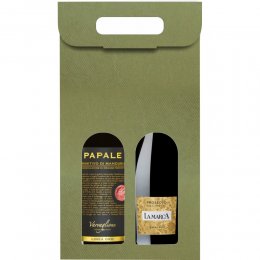 Cutie cadou vin 2 sticle - Verde - set 30 bucăţi